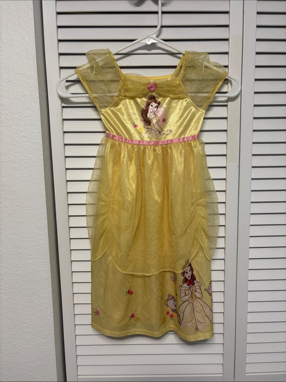 Disney Yellow and Pink Belle Costume Dress for Kids